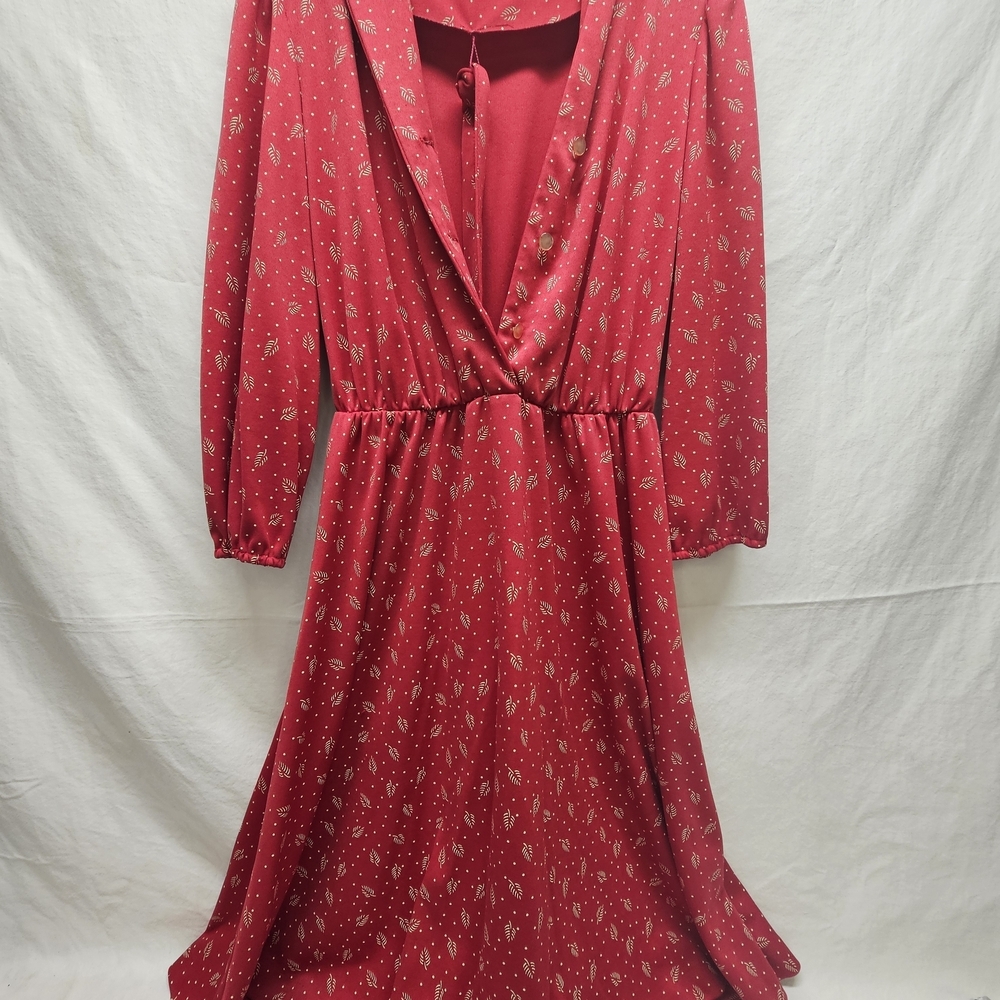 Vintage 70s Red Handmade Modern Heritage Grannycore Cottagecore Granola Tradwife